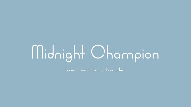 Midnight Champion Font