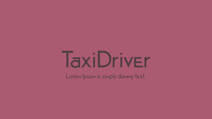 TaxiDriver Font