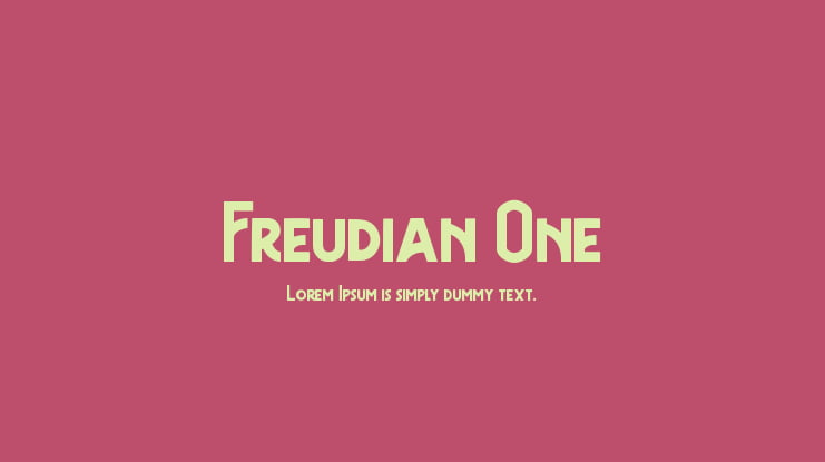 Freudian One Font