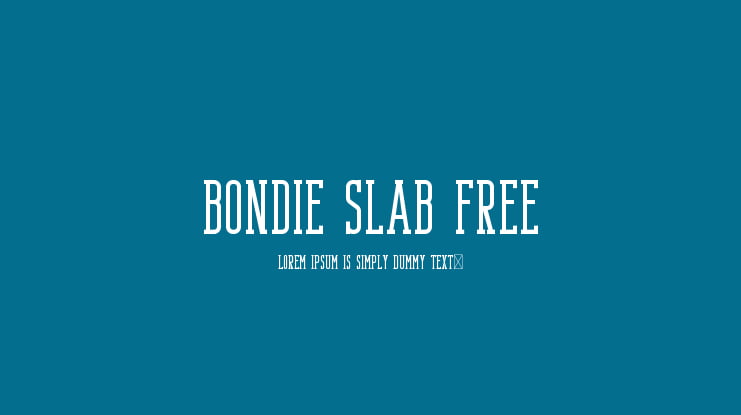 Bondie Slab Free Font