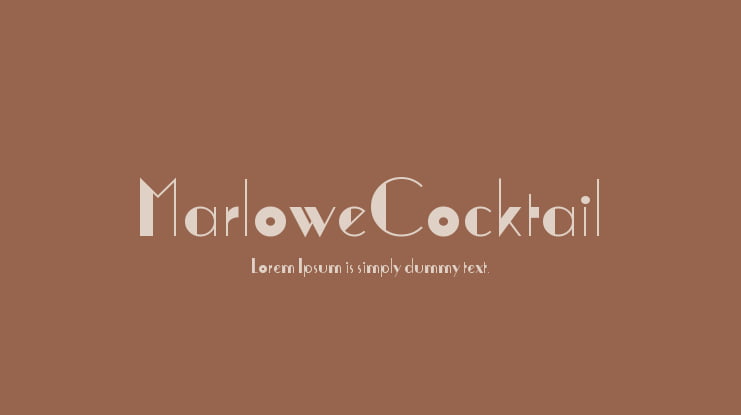 MarloweCocktail Font Family