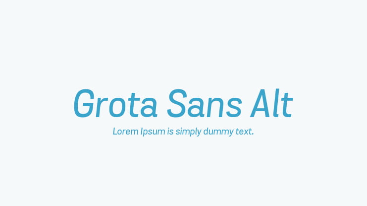 Grota Sans Alt Font Family