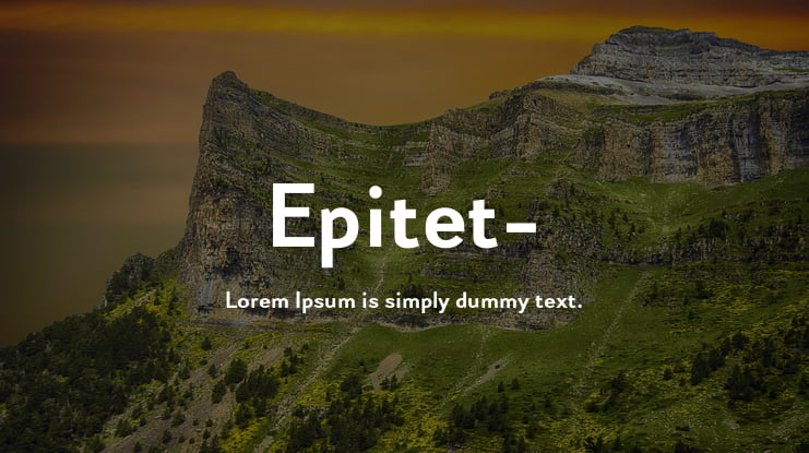 Epitet- Font Family