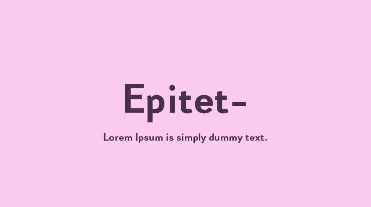 Epitet- Font Family