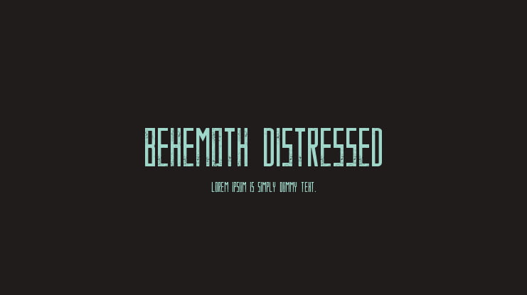 Behemoth Distressed Font Family