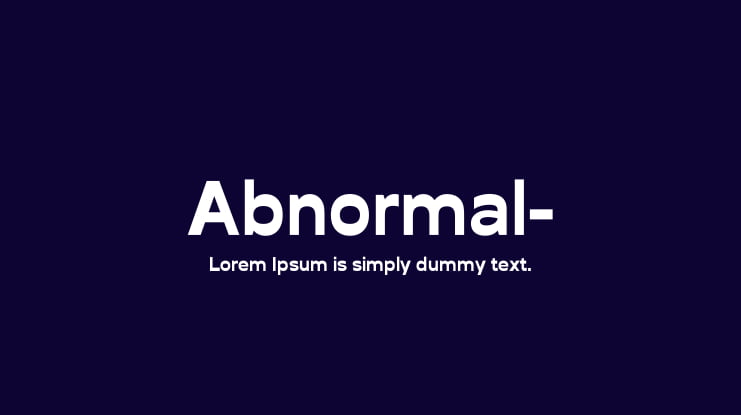 Abnormal- Font Family