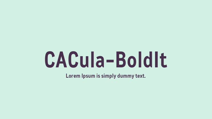 CACula-BoldIt Font Family