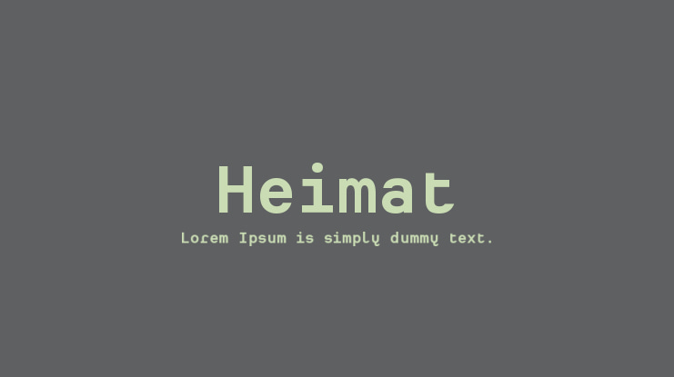 Heimat Font Family