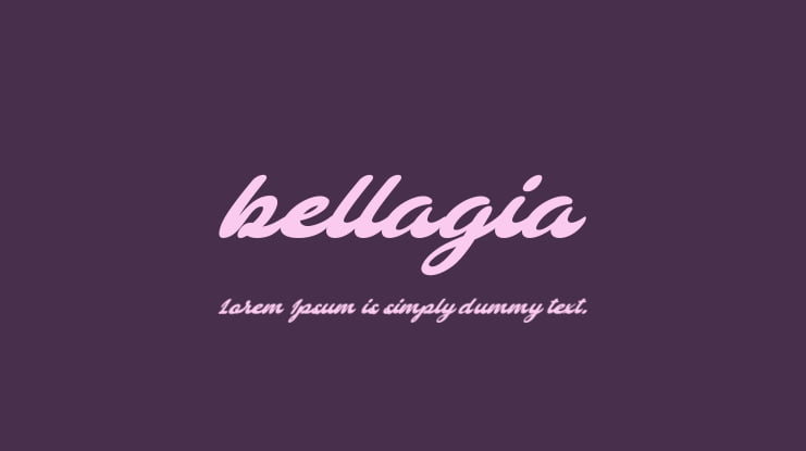 bellagia Font