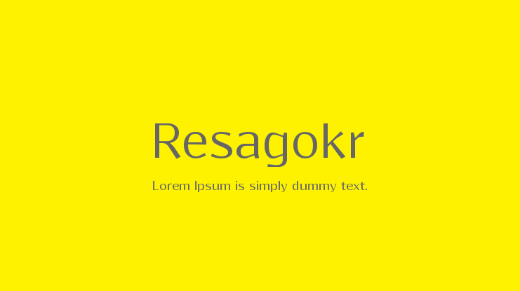 Resagokr Font Family