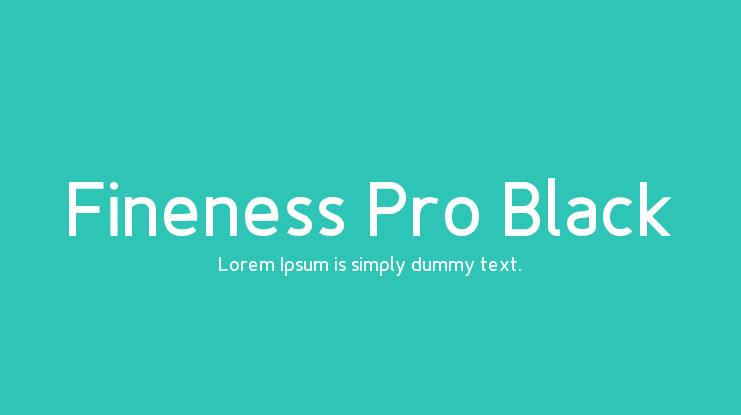 Fineness Pro Black Font Family