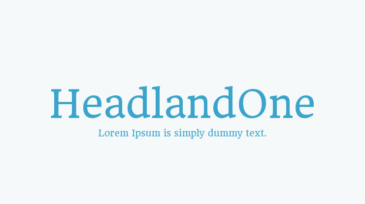 HeadlandOne Font