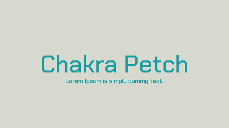 Chakra Petch Font Family