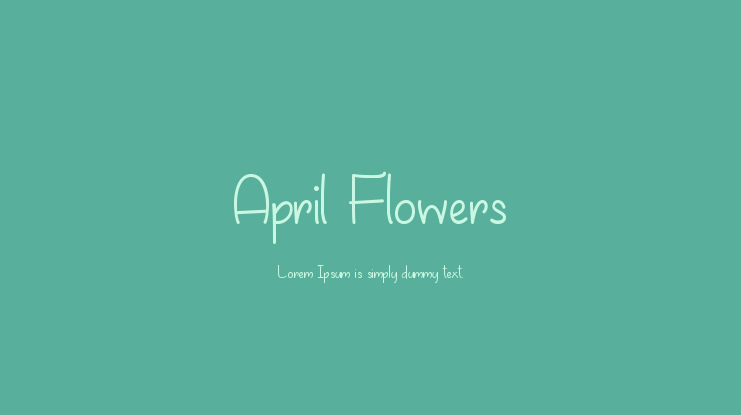 April Flowers Font
