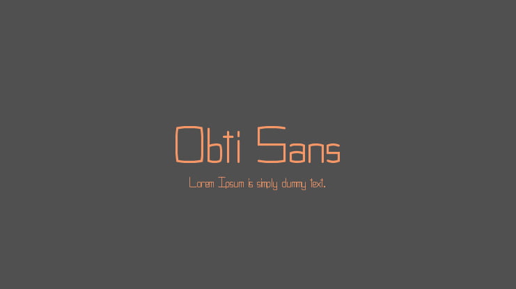 Obti Sans Font Family