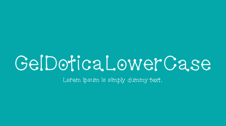 GelDoticaLowerCase Font Family