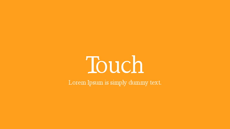Touch Font