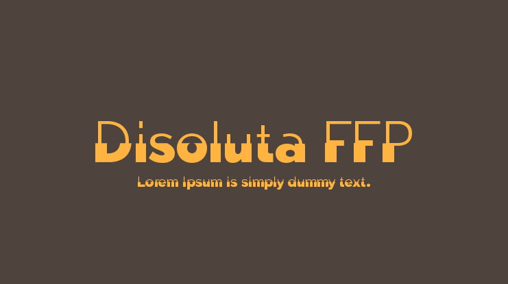 Disoluta FFP Font