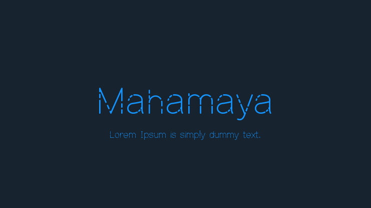 Mahamaya Font