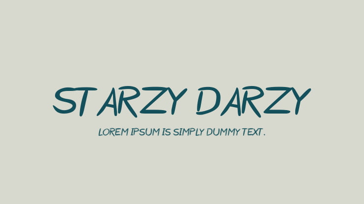 Starzy Darzy Font
