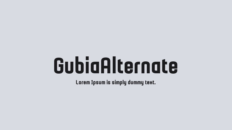 GubiaAlternate Font Family