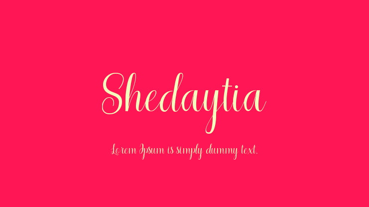 Shedaytia Font
