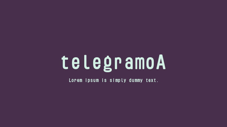telegramoA Font Family