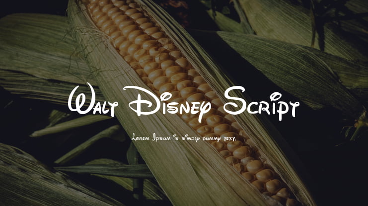 Walt Disney Script Font