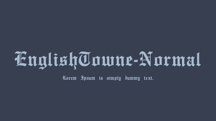 EnglishTowne-Normal Font
