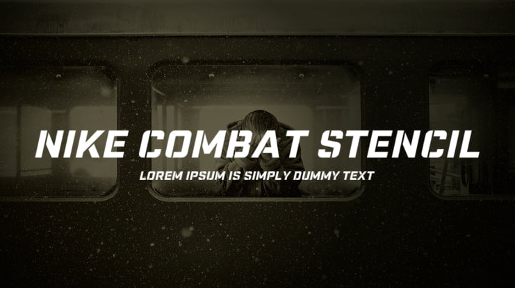 Nike Combat Stencil Font
