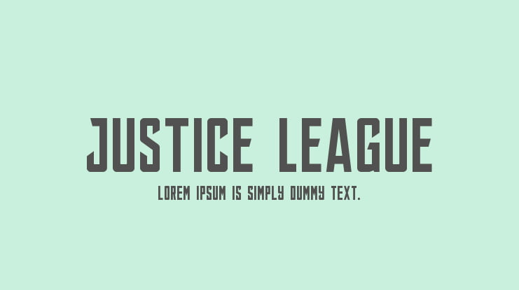 JUSTICE LEAGUE Font
