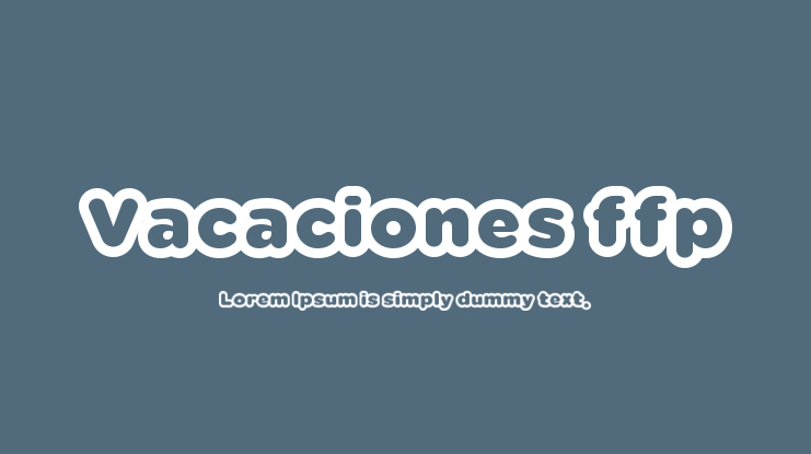 Vacaciones ffp Font