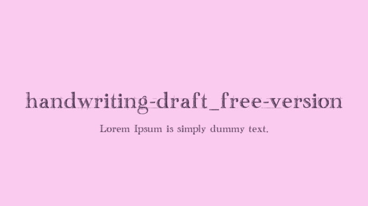 handwriting-draft_free-version Font