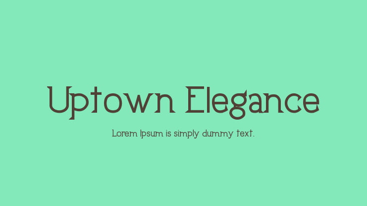 Uptown Elegance Font Family
