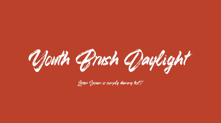 Youth Brush Daylight Font