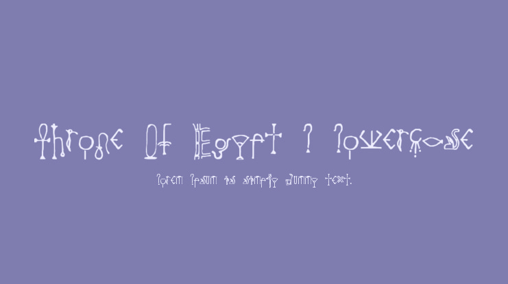 Throne Of Egypt _ Lowercase Font