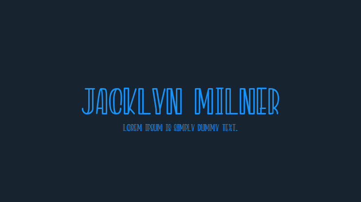 Jacklyn Milner Font