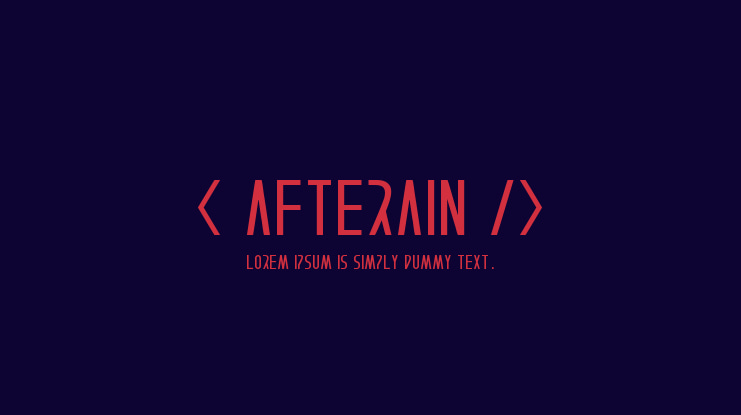 < AFTERAIN /> Font