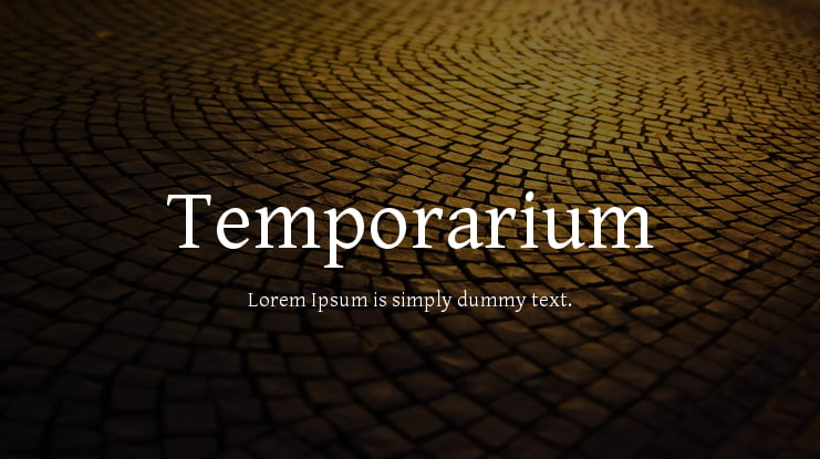 Temporarium Font Family