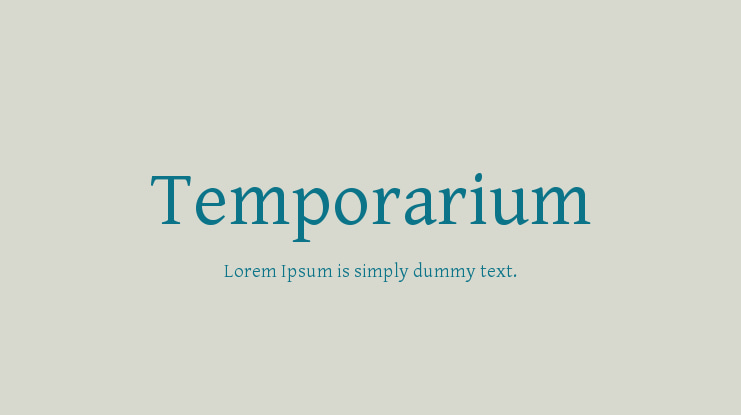 Temporarium Font Family