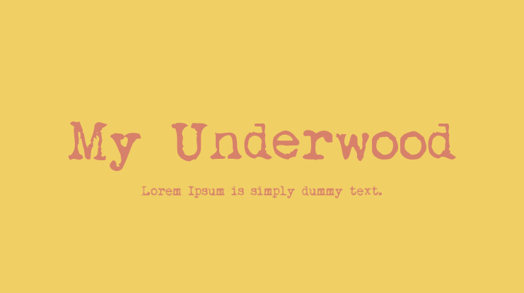 My Underwood Font