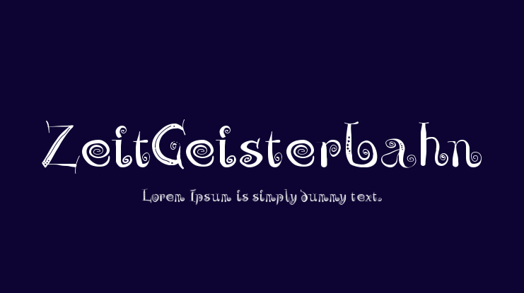 ZeitGeisterbahn Font