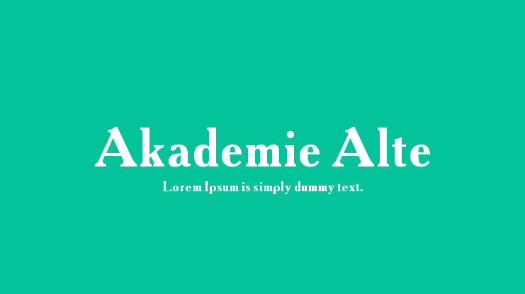 Akademie Alte Font
