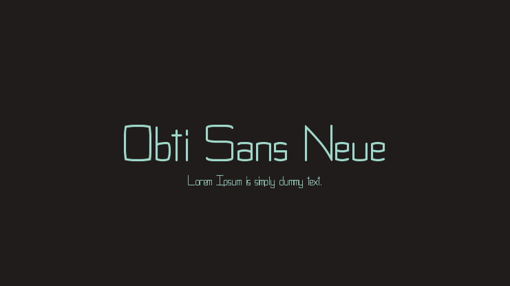Obti Sans Neue Font