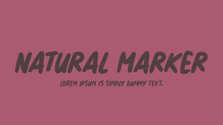 Natural Marker Font Family