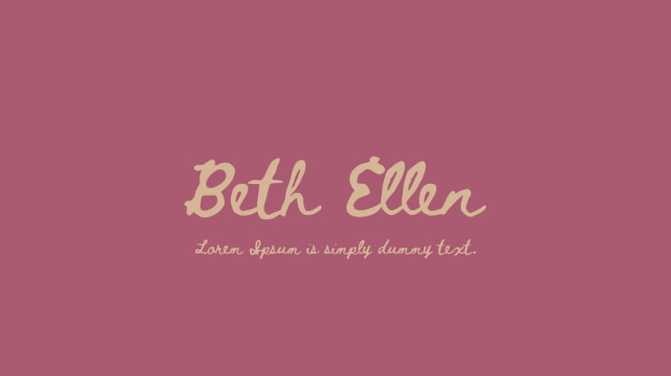 Beth Ellen Font Family