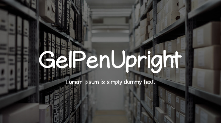 GelPenUpright Font Family