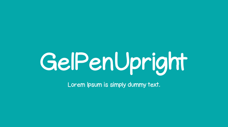 GelPenUpright Font Family
