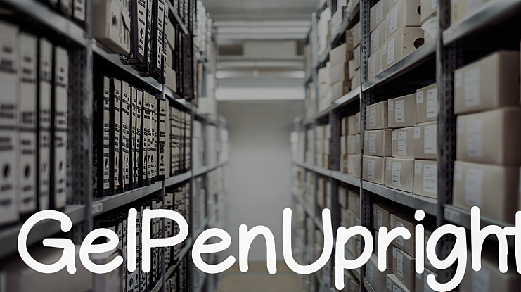 GelPenUpright Font Family