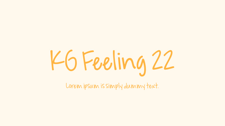 KG Feeling 22 Font